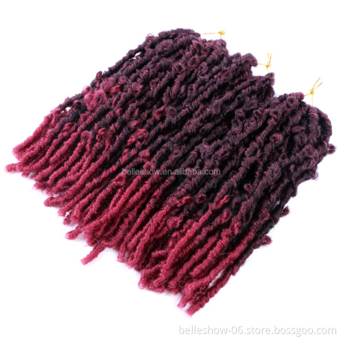 Hot sell  New Trendy African Hairstyle Beautiful Butterfly faux Locs Crochet Braiding butterfly locs